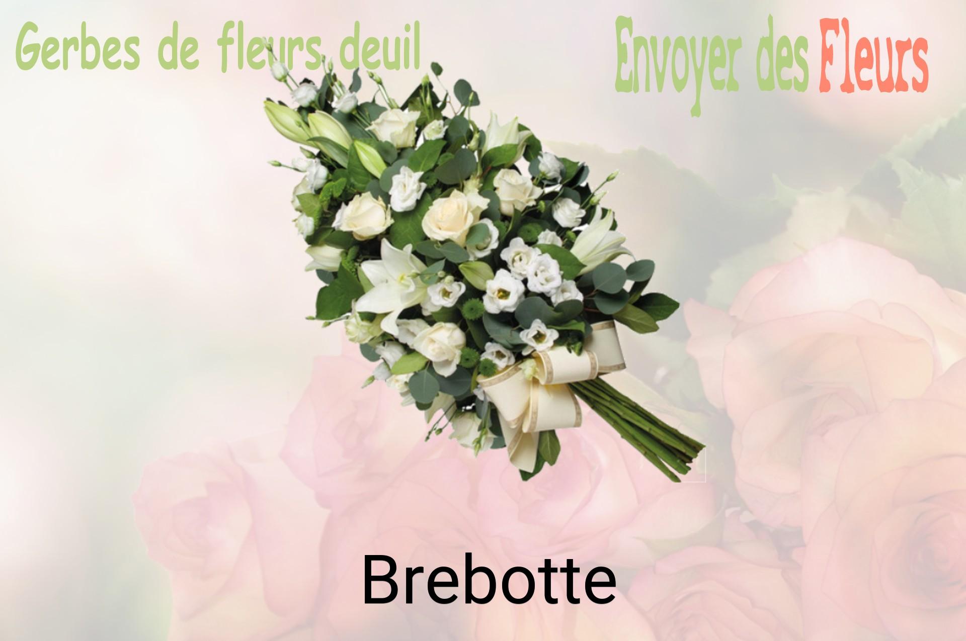 Gerbe de fleurs de deuil livrée à Brebotte